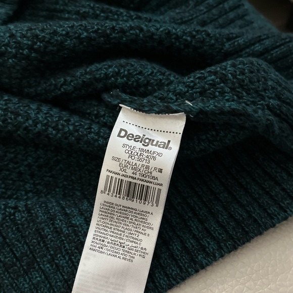 Desigual Men’s Quarter Zip Cotton Sweater - Size XXL - Picture 7 of 8